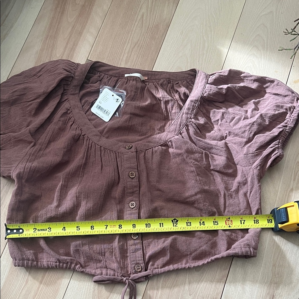 Free People cotton two piece set in brownie